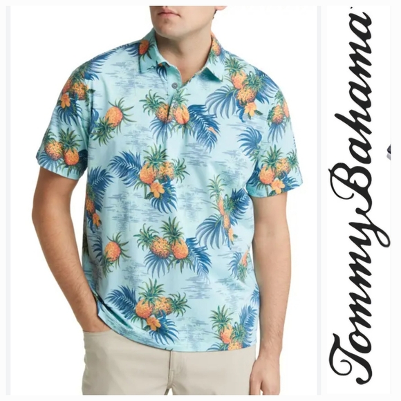 Men's Tommy Bahama Palm Desert Pina Isle Golf Pro Shirt - Picture 1 of 10